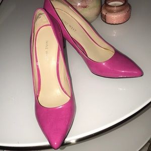 HOT PINK Nine West Patent Pumps 7.5M